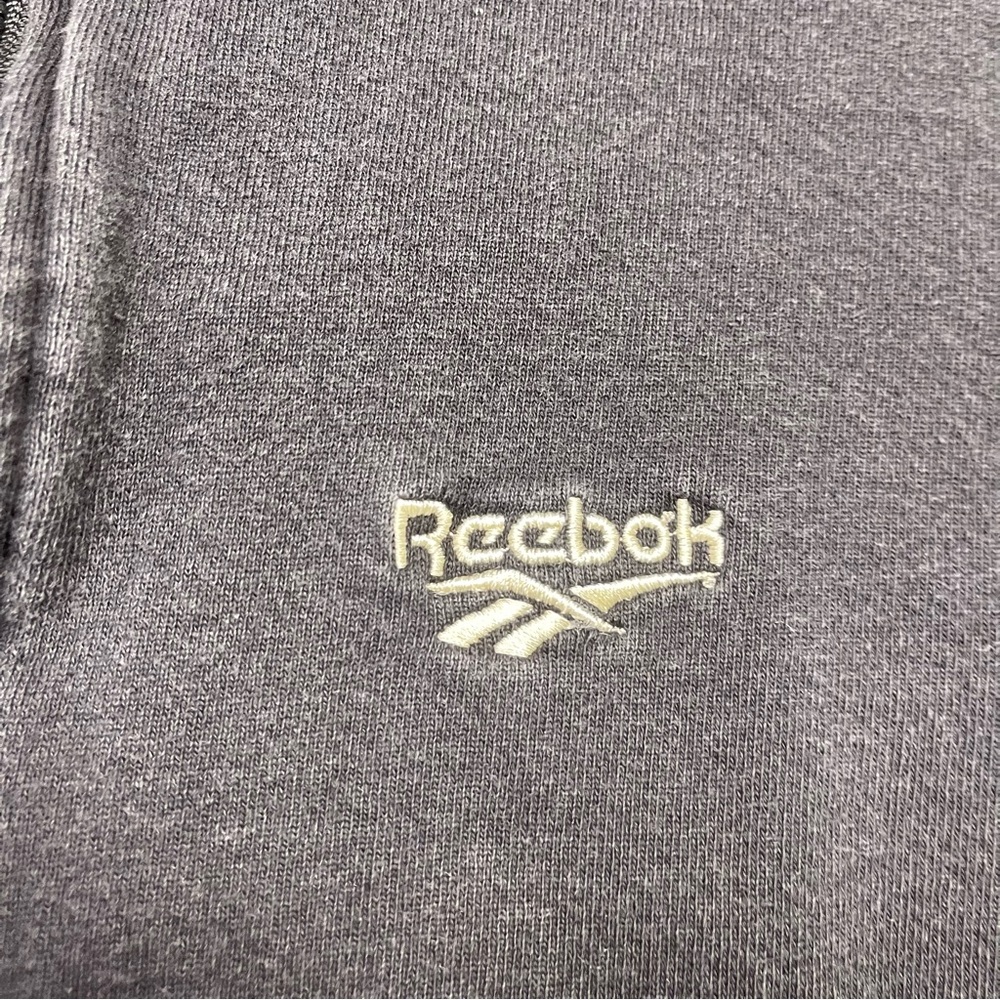 Vtg Reebok Sweatshirt 1/4 Zip Black Sweater Mens Size L‎ - Picture 3 of 8